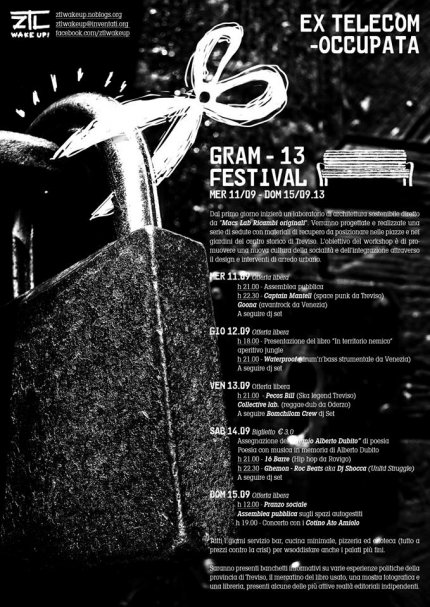 Locandina Gram .13 festival